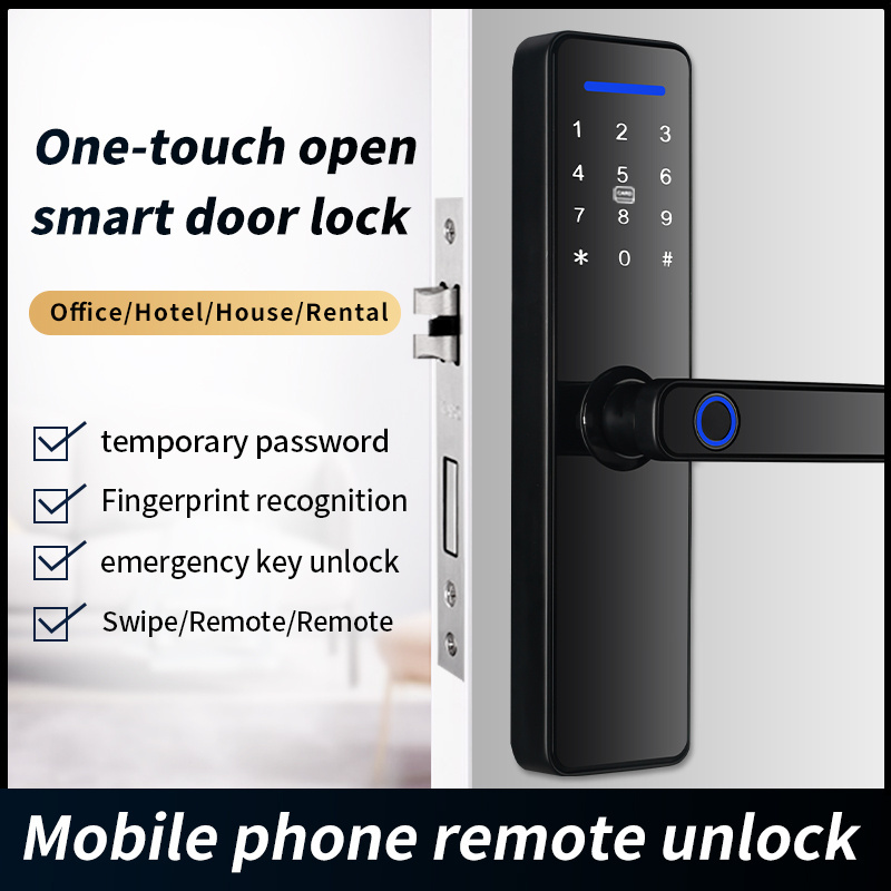 High Quality Smart Digital Fingerprint Doorlock Zigbee Tuya Wifi TTlock Remote Control Intelligent Door Lock