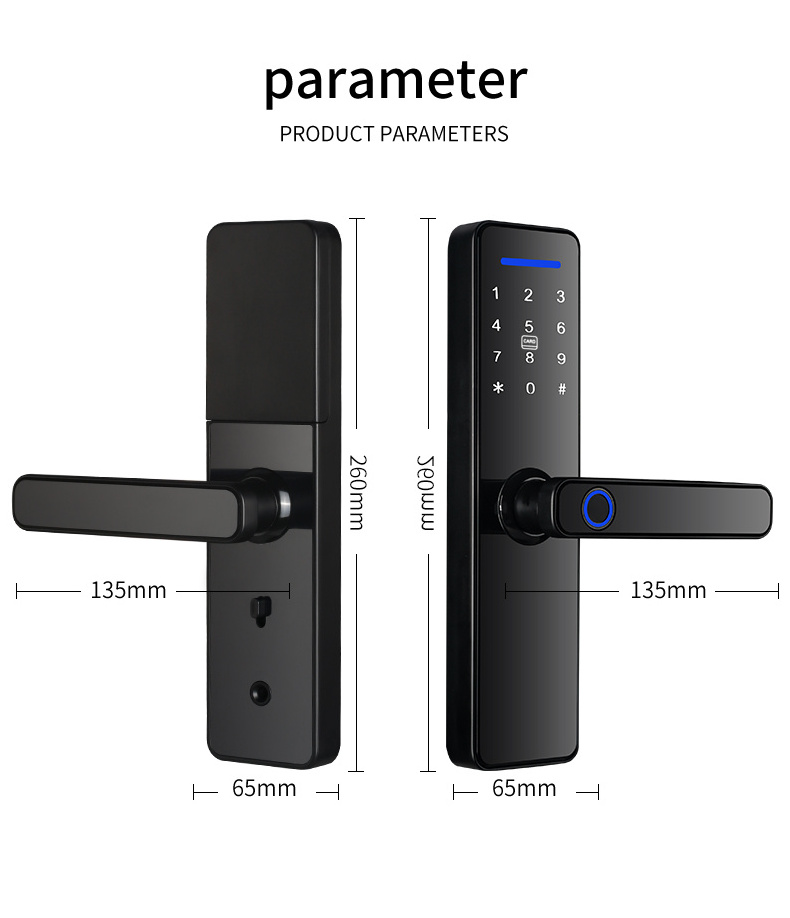 High Quality Smart Digital Fingerprint Doorlock Zigbee Tuya Wifi TTlock Remote Control Intelligent Door Lock