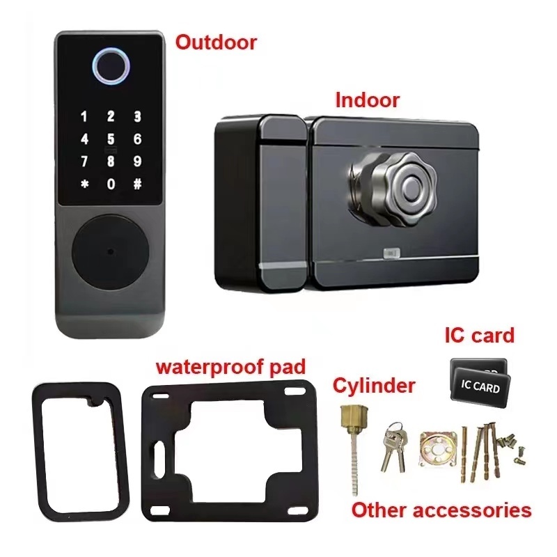 Waterproof TuyaSmart TTlock Safe Locks Digital Fingerprint Password IC Card Keyless Smart Security Door Lock