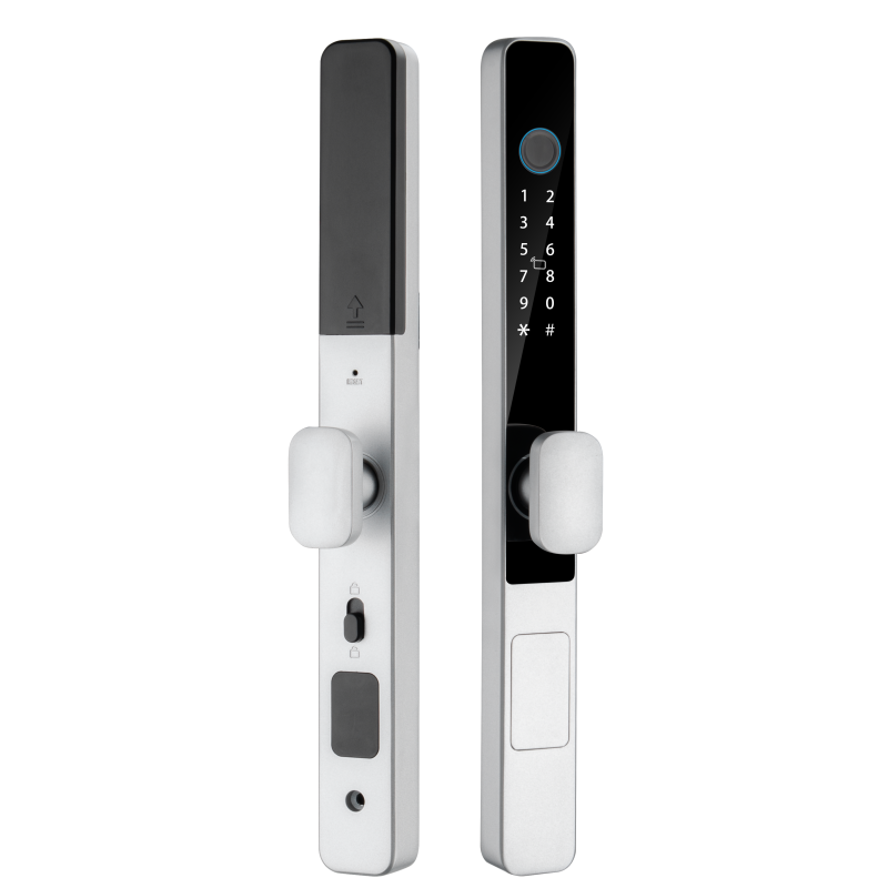 Cerraduras Inteligentes Waterproof IP65 Digital Fingerprint Password Key Smart Door Lock for Aluminum Outdoor Door