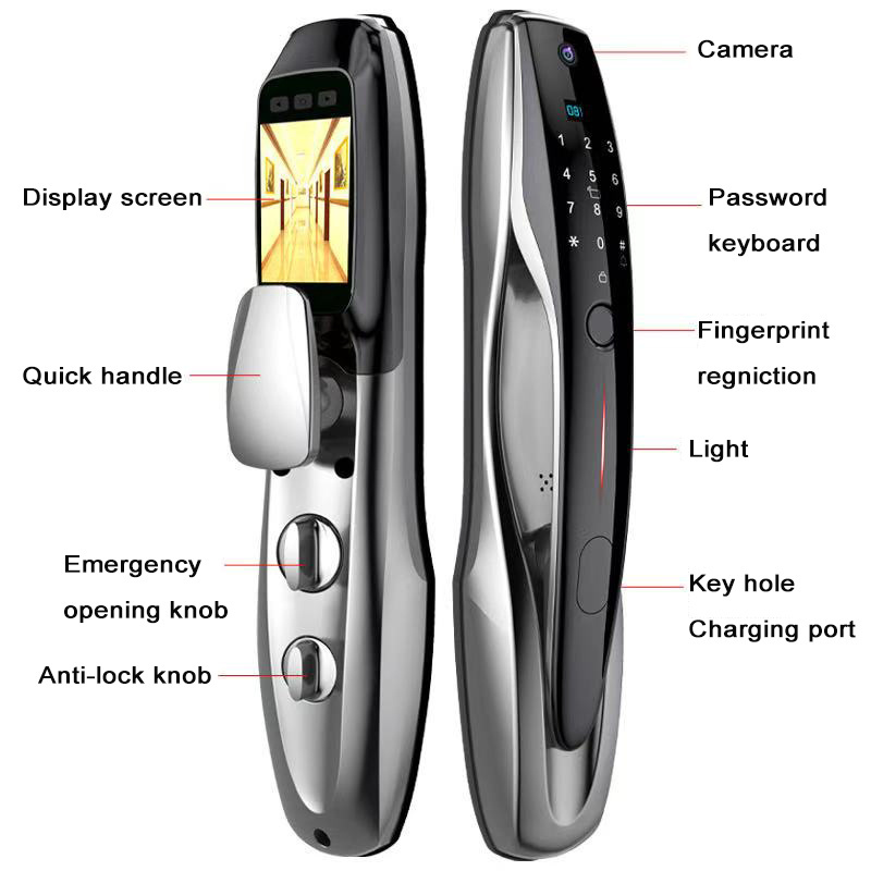 High Quality Automatic Code Fingerprint USmart Go App Remote Unlock Camera Smart Door Lock For Home Apartment