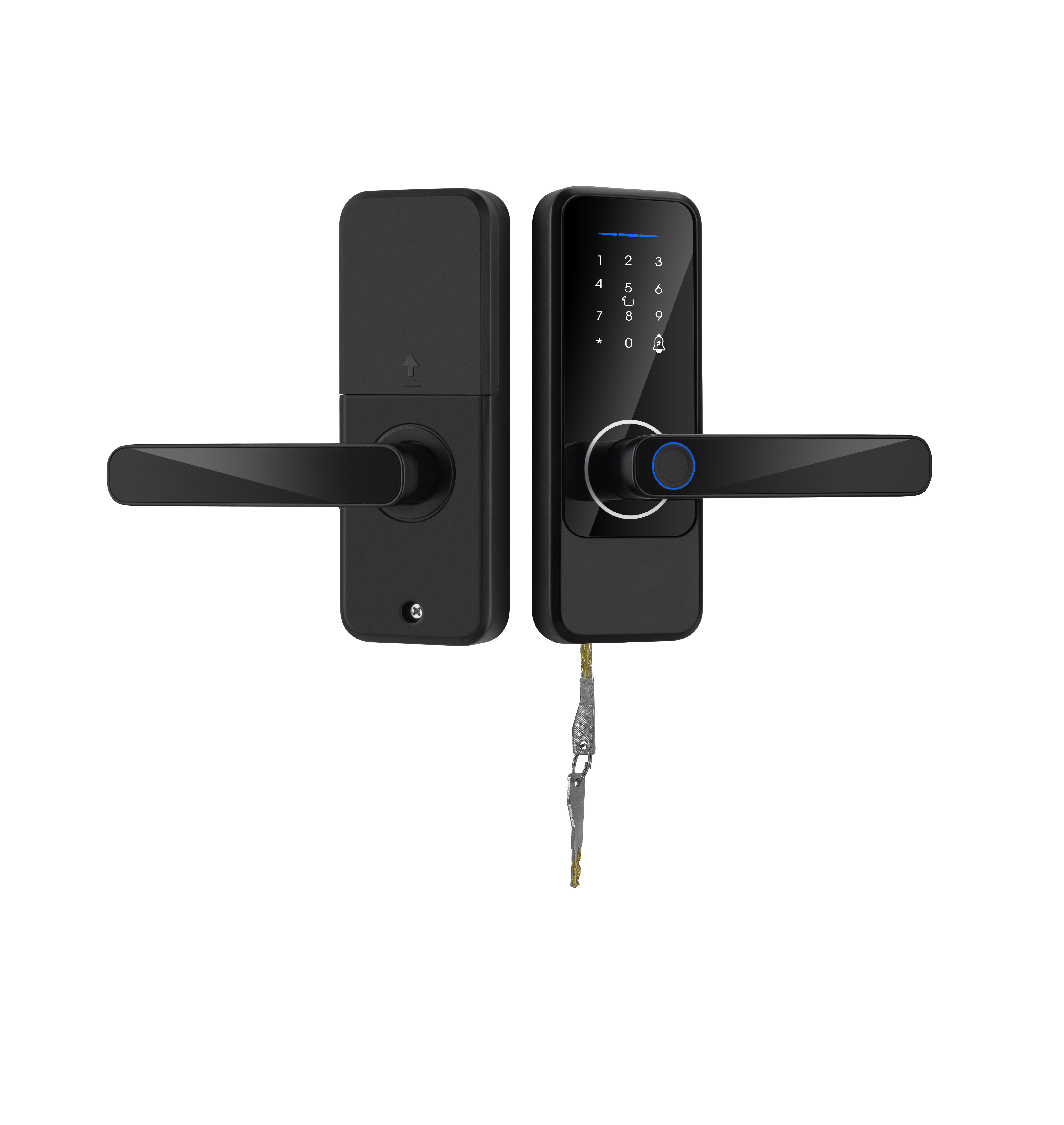 Doubwin NEW S810 Intelligent Handle Fingerprint Code With Card Key Tuya TTlock App Remote Unlock Digital Door Lock For Apartment