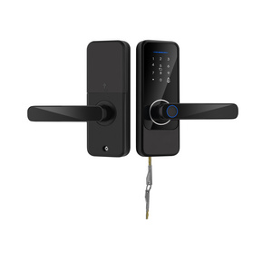 Doubwin NEW S810 Intelligent Handle Fingerprint Code With Card Key Tuya TTlock App Remote Unlock Digital Door Lock For Apartment