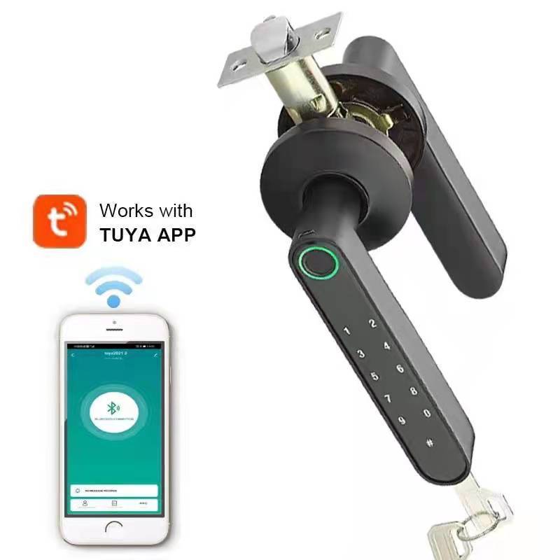 Hot Sale Smart Door Lock Tuya APP Remote Control Biometric Fingerprint Password Key Smart Home Door Lock