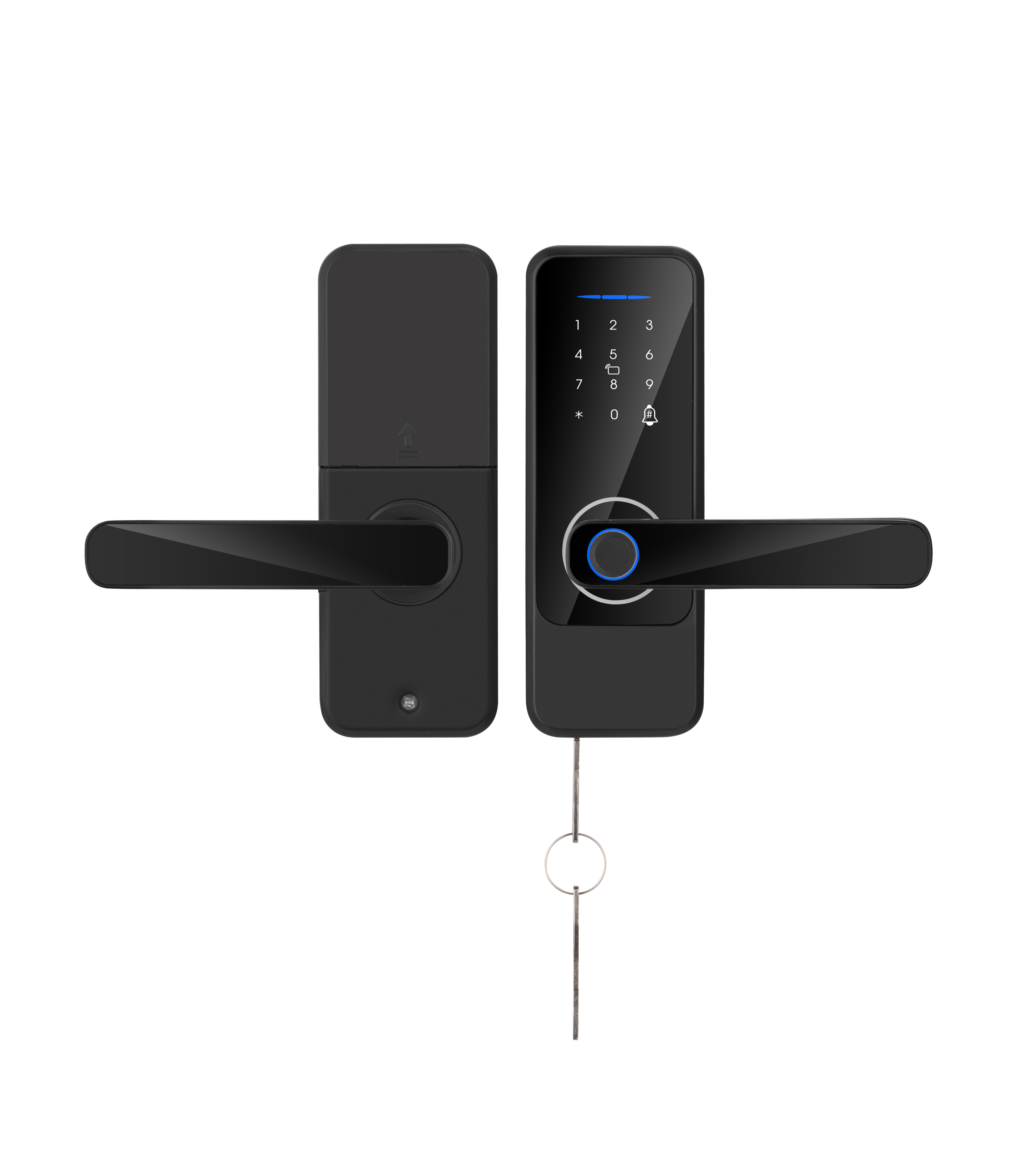 Doubwin NEW S810 Intelligent Handle Fingerprint Code With Card Key Tuya TTlock App Remote Unlock Digital Door Lock For Apartment