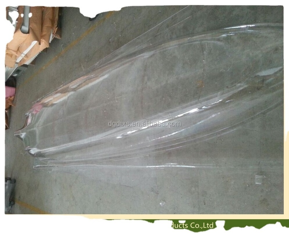 High Quality Hardness Customized Large Size New Design Clear Waterproof Transparent Plastic Boat