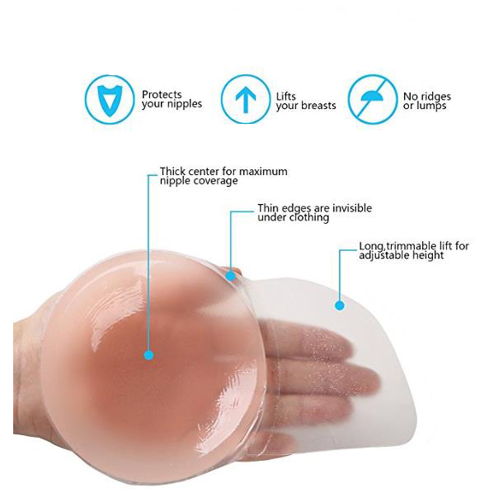 Reusable invisible breast lift adhesive silicone bras nipple cover for women