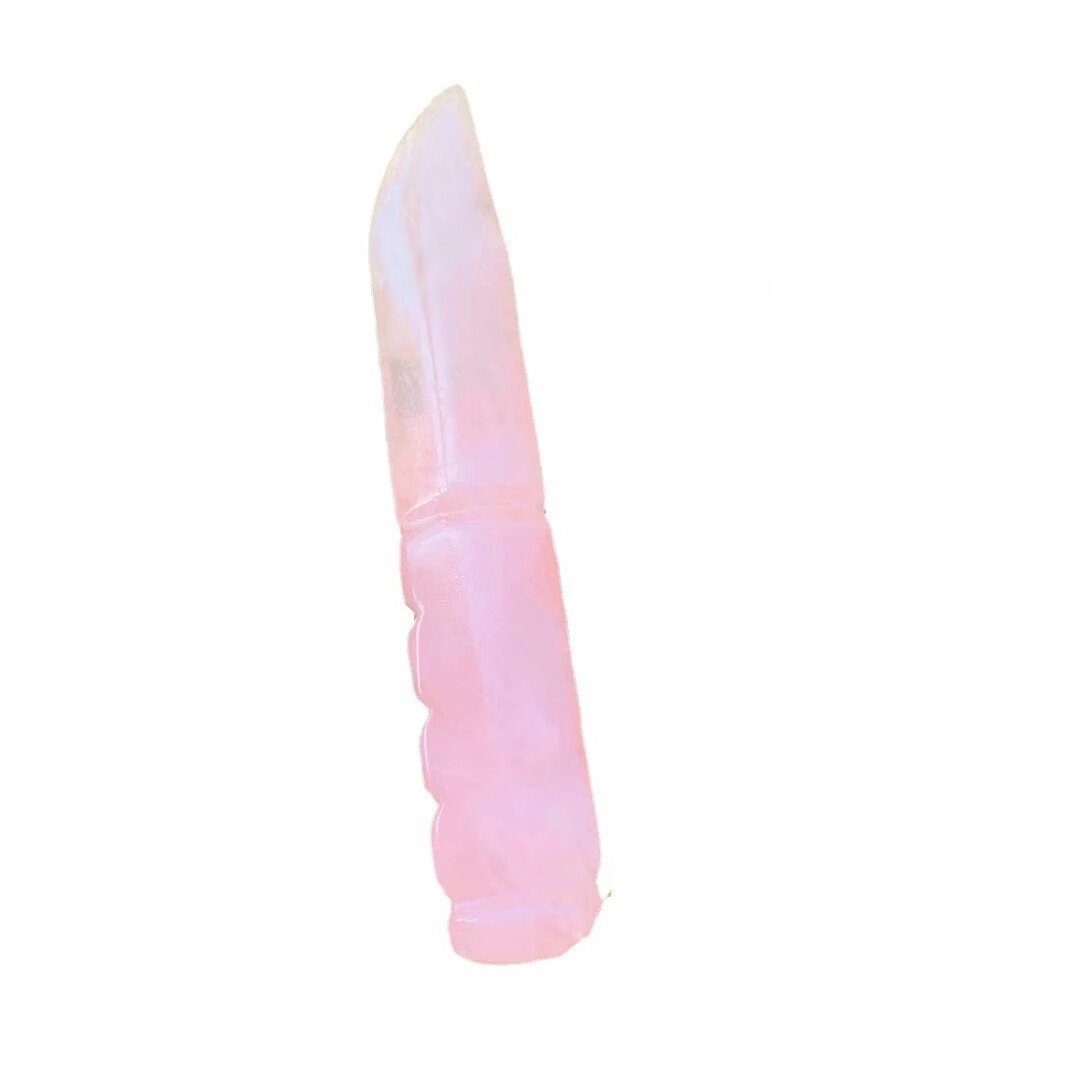 High quality natural obsidian dagger can be customized to design rose quartz crystal dagger carving crystal handicraft