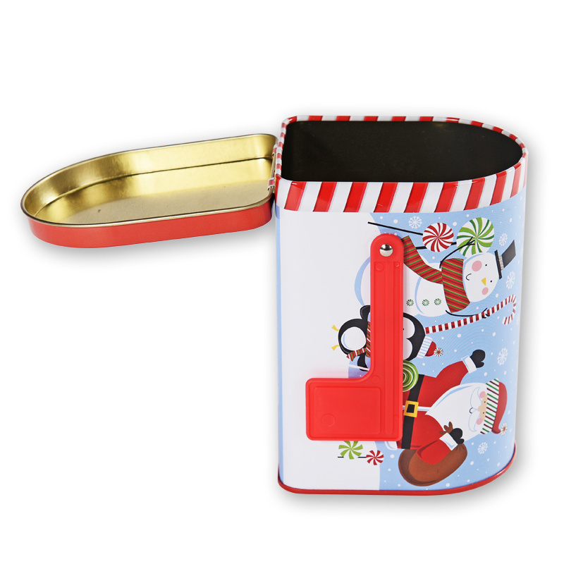 Christmas Decorative Mailbox Shaped Gifts Biscuit Cake Tins Boxes