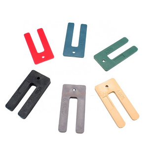 elehk 3.2mm plastic building packer window packers plastic shims horseshoe packers 5mm square slotted shims