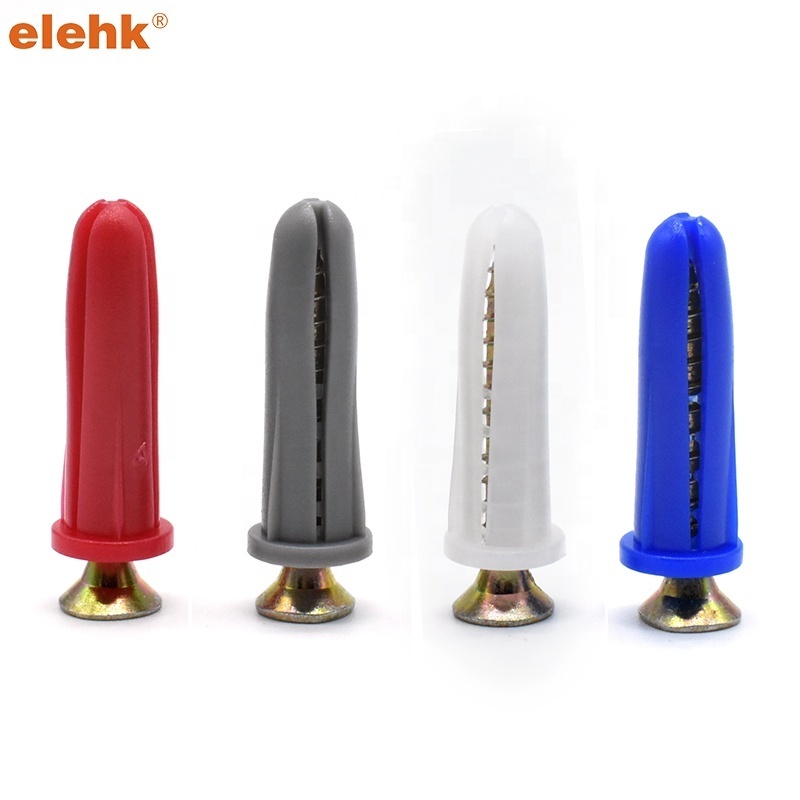 Elehk Pe Material Plastic Big Red Conical Wall Anchor Kit 5/16 Inch Plastic Conical Anchor Pagoda Anchor