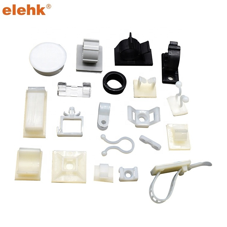 Elehk Self-adhesive Plastic Fastener Clip Cable Clamp Cable Clamp U Type Adhesive Tie Mount Wire Organizer 3M Nylon Cable Clamp