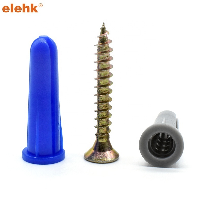 Elehk Pe Material Plastic Big Red Conical Wall Anchor Kit 5/16 Inch Plastic Conical Anchor Pagoda Anchor