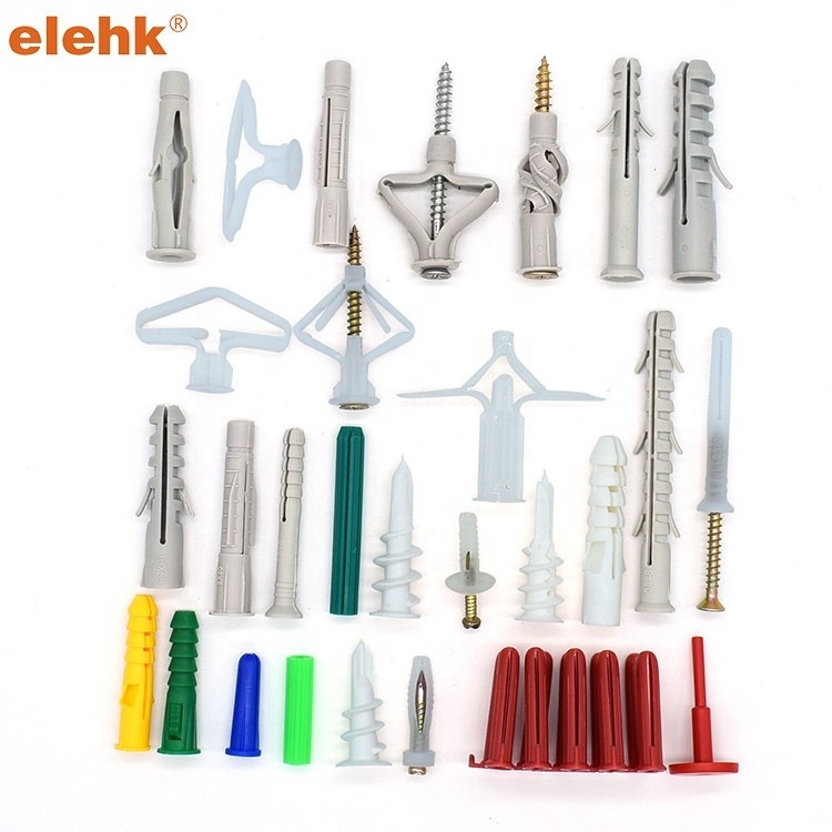 Elehk Pe Material Plastic Big Red Conical Wall Anchor Kit 5/16 Inch Plastic Conical Anchor Pagoda Anchor