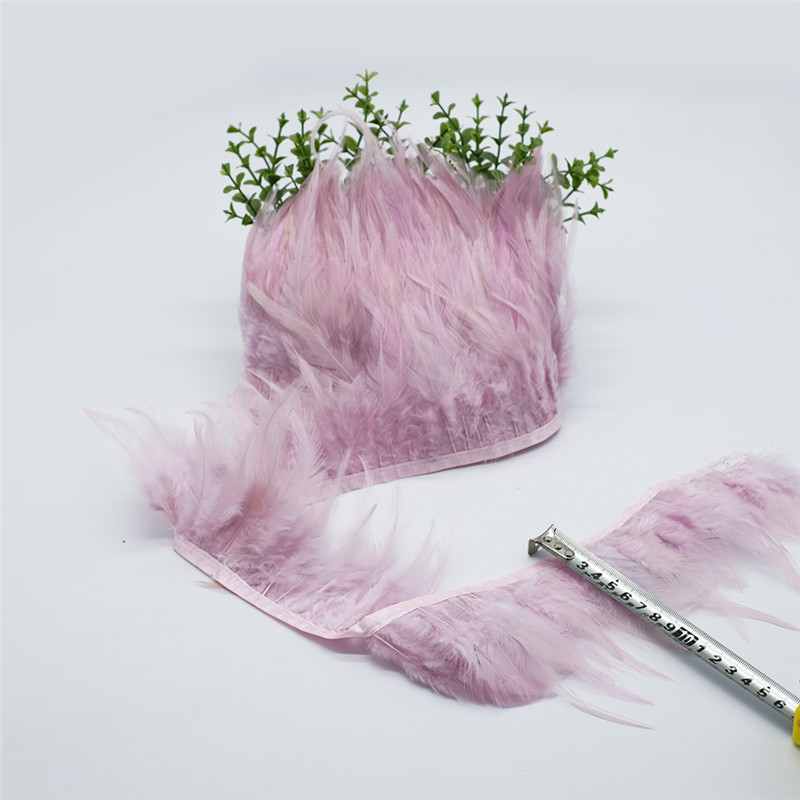 Manufacturer 10-15CM 4-6inch Chicken Rooster Tail Feathers Trims Strip for Wedding Party Clothing Rooster Feather Trim