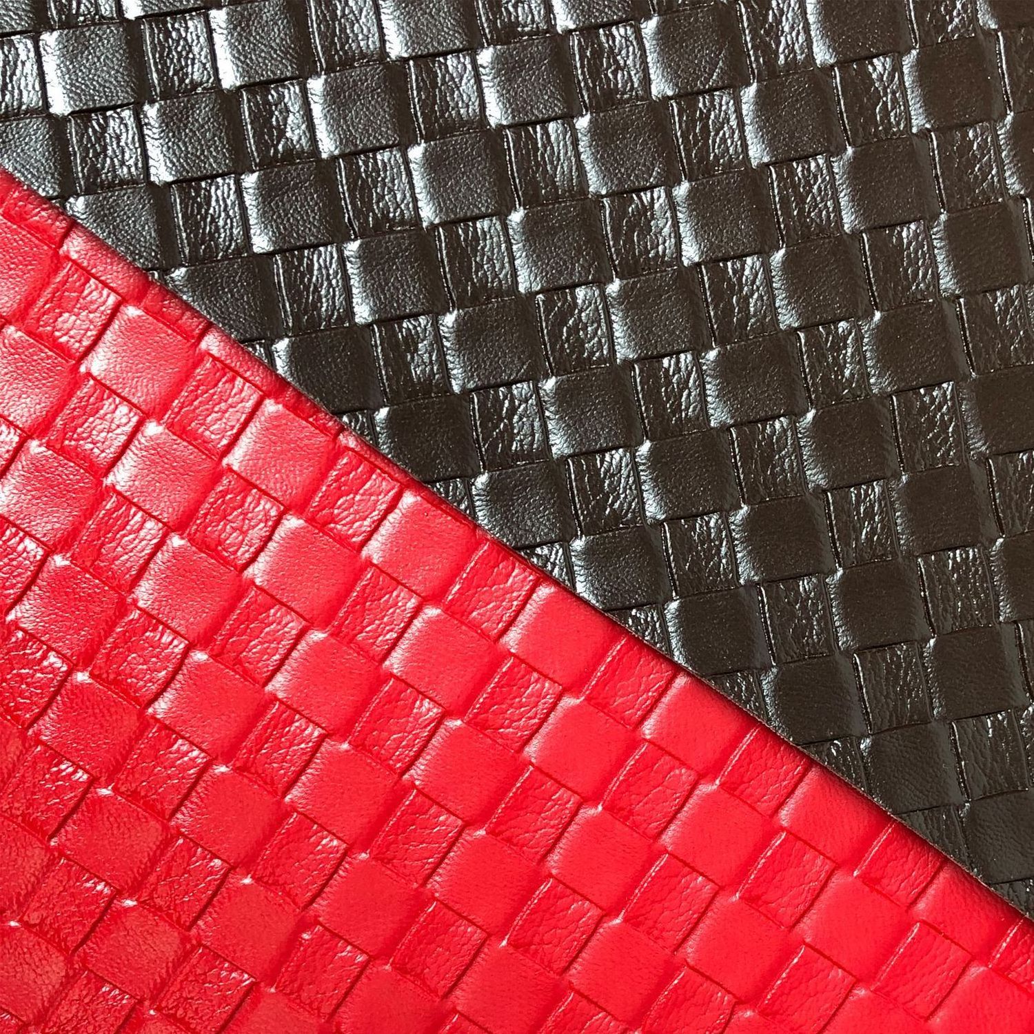 Factory wholesale Faux Leather Fabric bamboo woven pattern pvc leather fabric for luggage bag sofa furniture