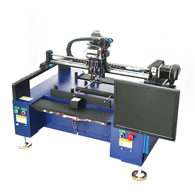 Dongguan made desktop 4/6 head high-precision Pcb manufacturing machine for LED assembly line Smt picking and placing machine