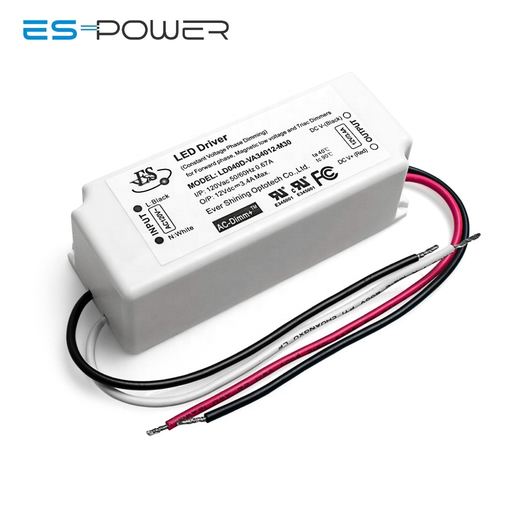 UL led dimmable driver 12V 24V 18W 50W 100W led power supply triac ELV dimmable waterproof electronic led lighting power drivers