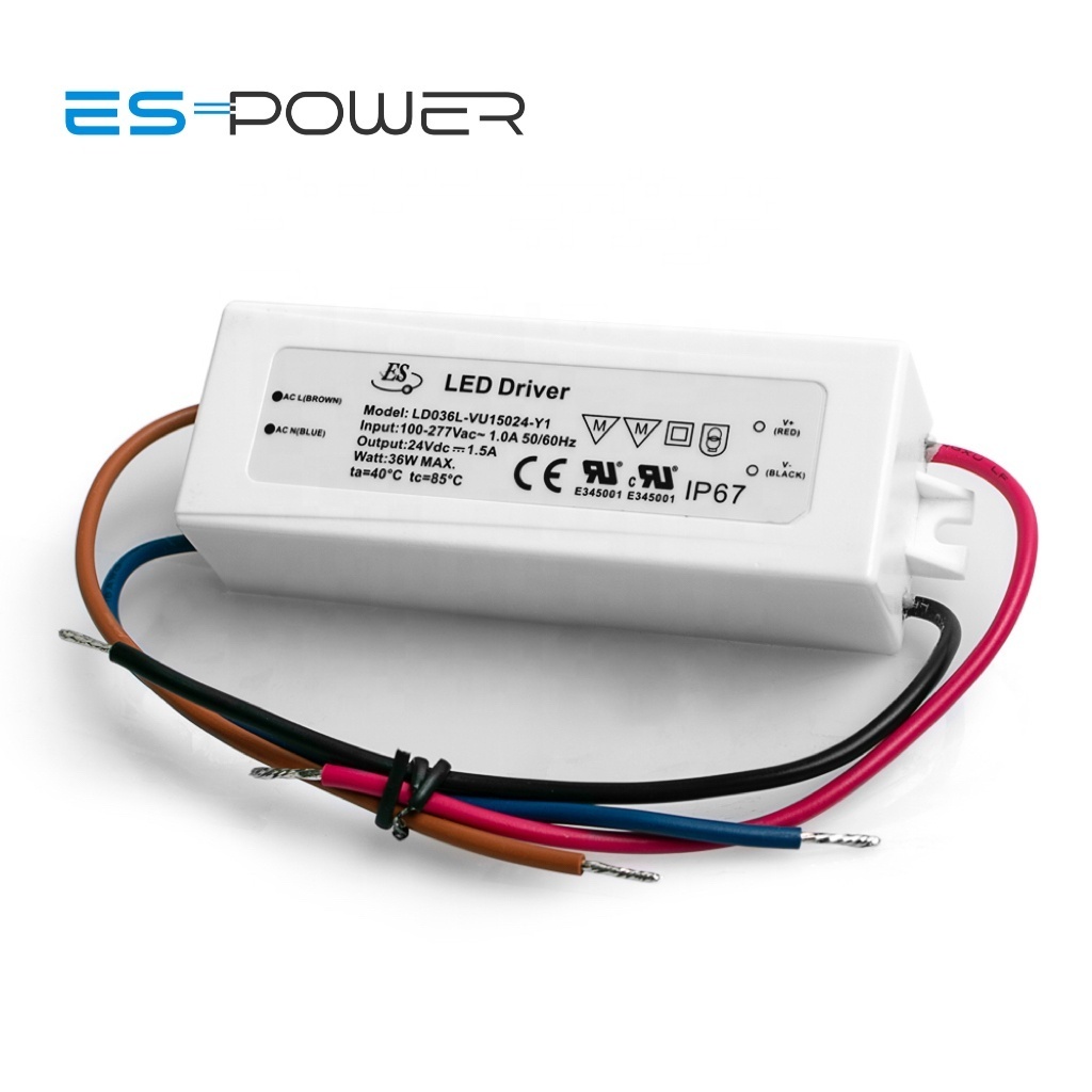 IP67 UL driver led  waterproof electronic led strip  lighting drivers 50w 60W 12V 24V 36V 48V 2A ac dc power supply  led driver