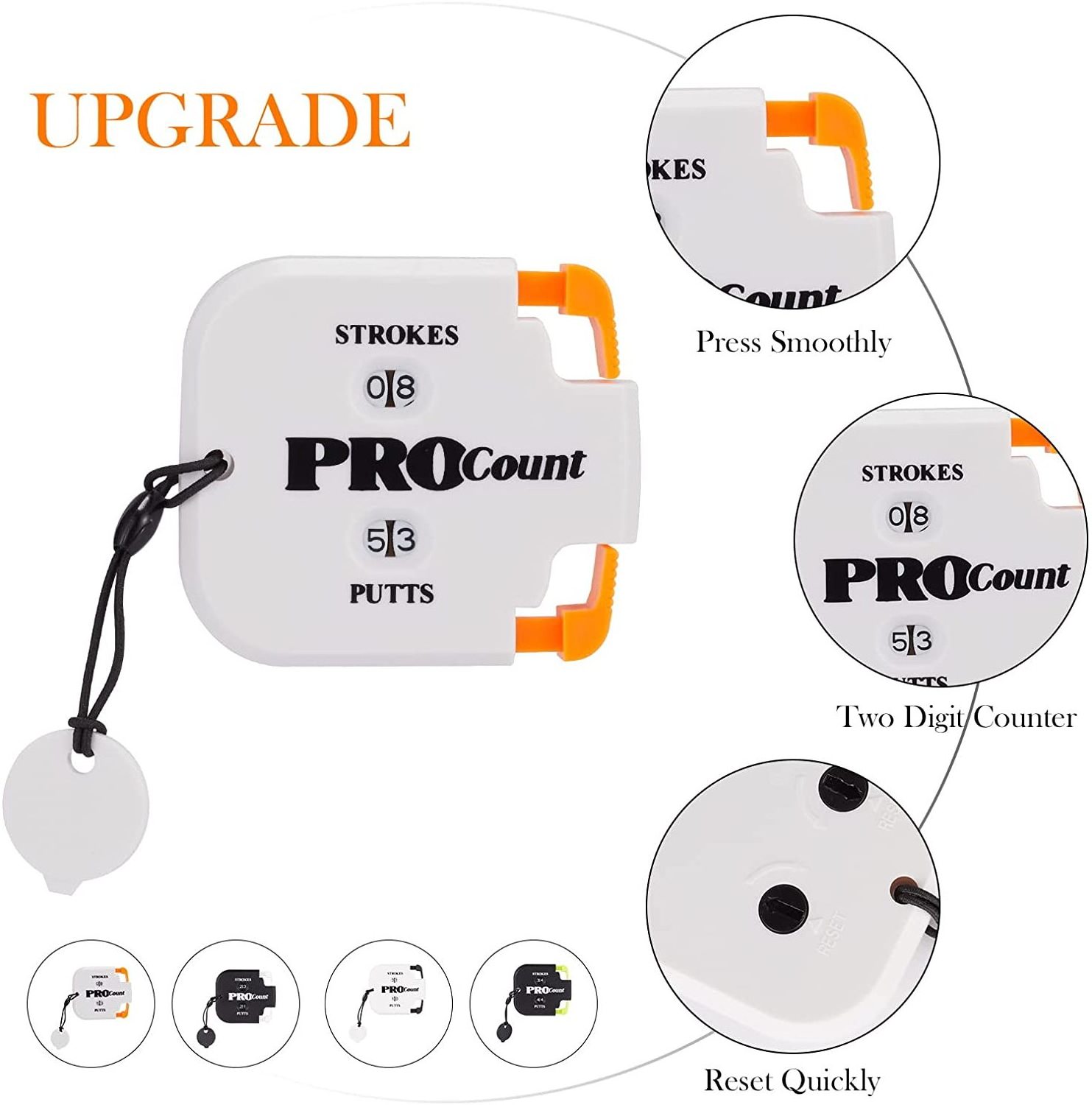 Wholesale OEM Portable Mini Clicker with Key Chain for Scorekeeper Golf Score