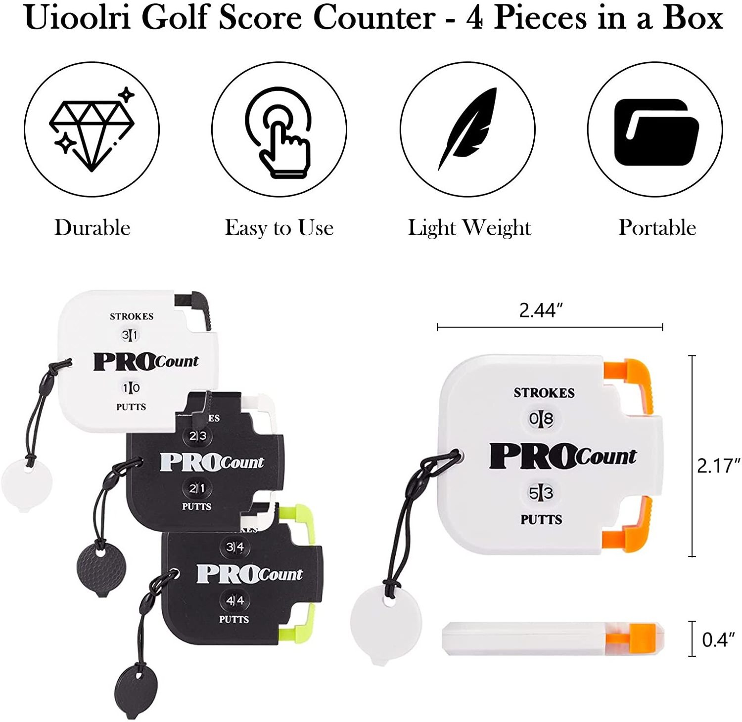 Wholesale OEM Portable Mini Clicker with Key Chain for Scorekeeper Golf Score