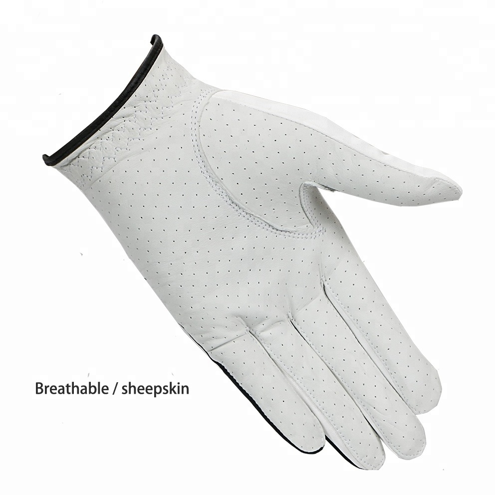 Wholesale custom Cabretta Leather Skidproof and clingy wear-resisting men Left hand  golf glove