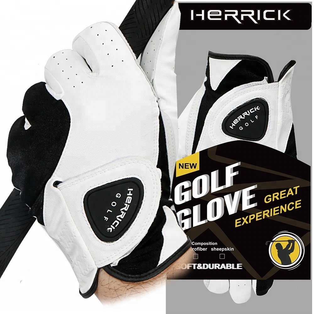 Wholesale custom Cabretta Leather Skidproof and clingy wear-resisting men Left hand  golf glove