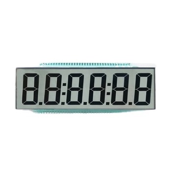 ET-24452 6 digit 7 segment custom design LCD module 70 pins serial interface monocolor fuel dispenser  lcd display