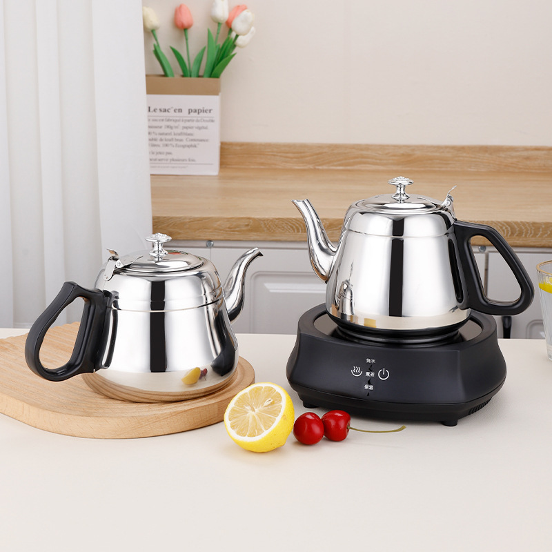 Stainless steel Roman Kettle with Strainer Flat Bottom Large Capacity Teapot Restaurant Hotel Restaurant Induction Cooker Kettle