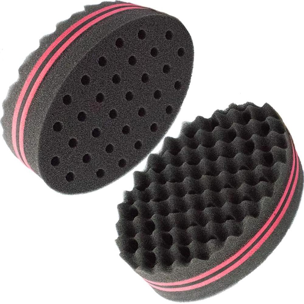 African Sponge Magic Curly Hair Twist Sponge Creative Hairdressing Hair Sponge Brush with Holes