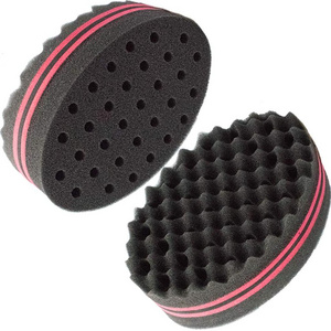 African Sponge Magic Curly Hair Twist Sponge Creative Hairdressing Hair Sponge Brush with Holes