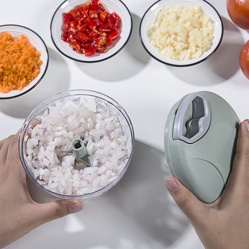 500ml/900ml Hot Hand-held Plastic Manual Pull Vegetables Chopper Meat Grinder Garlic Mincer Onion Cutter