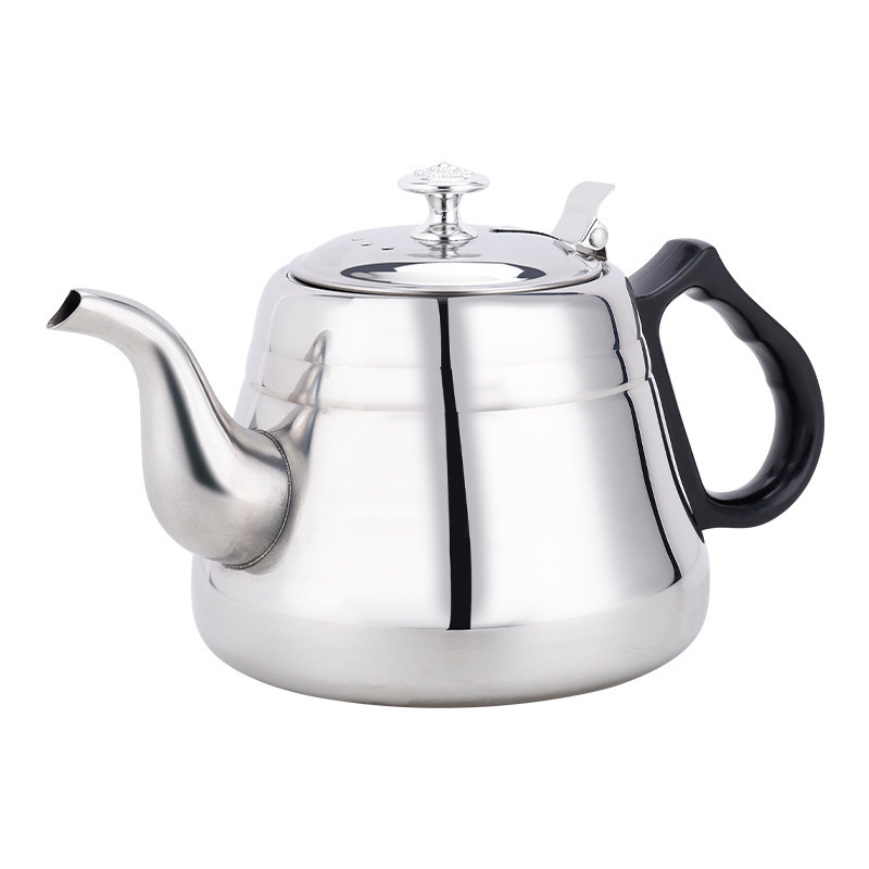 Stainless steel Roman Kettle with Strainer Flat Bottom Large Capacity Teapot Restaurant Hotel Restaurant Induction Cooker Kettle