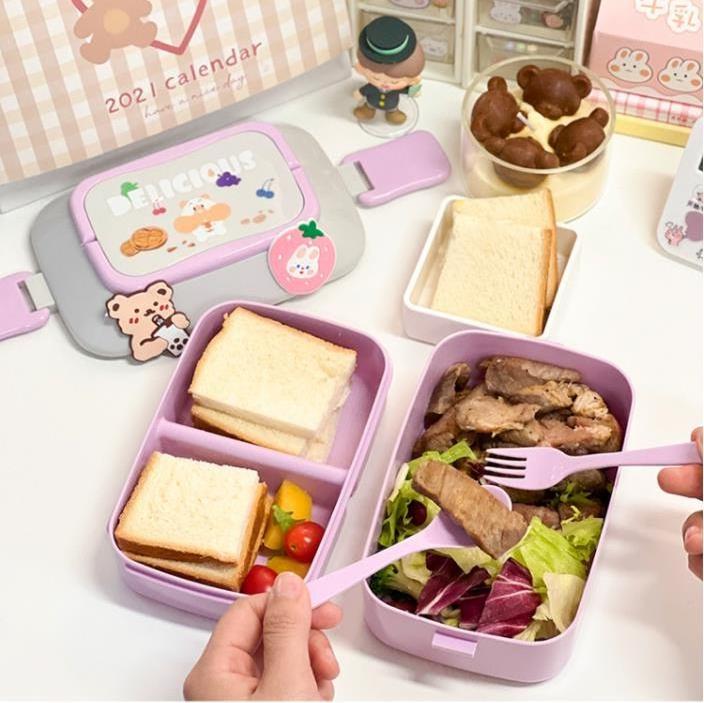 Factory Wholesale Cute Lunch Box Office Portable INS Microwave Heated Picnic Fruit Bento box