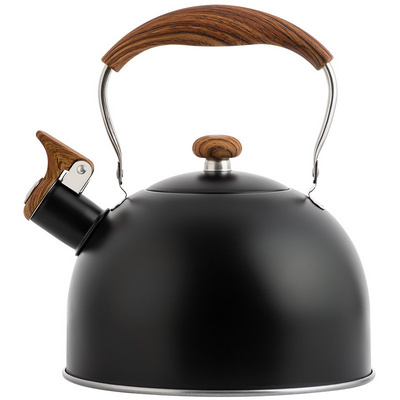 New European Whistle Kettle 2.5L Gas Induction Cooker Universal Stainless Steel Flat Bottom Water Kettle