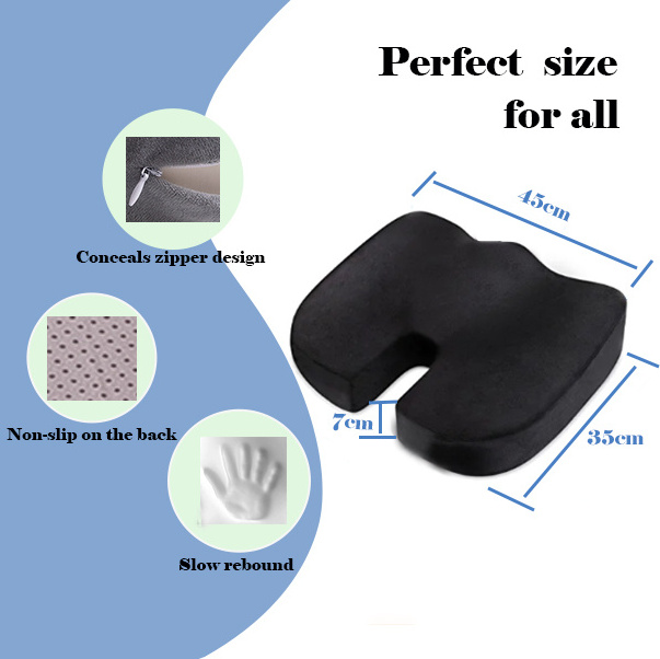 Wholesale China Supplier Gel Memory Foam High Density Foam Seat Cushion Slow Rebound Chair Cushion For Office Chair