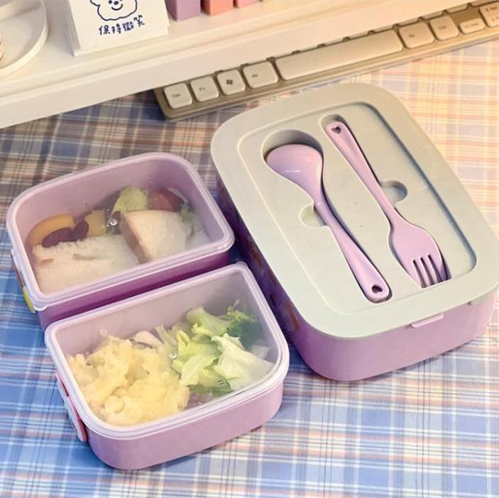 Factory Wholesale Cute Lunch Box Office Portable INS Microwave Heated Picnic Fruit Bento box