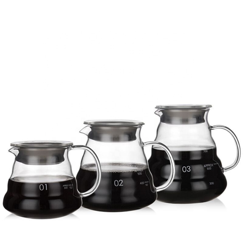 V60 Clear Cloud Range Coffee Server 360ml High Borosilicate Glass Pour Over Coffee Server Pot