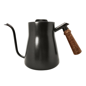 Stainless Steel 304 Food Grade Pour Over Gooseneck Coffee Drip Kettle With Wooden Handle