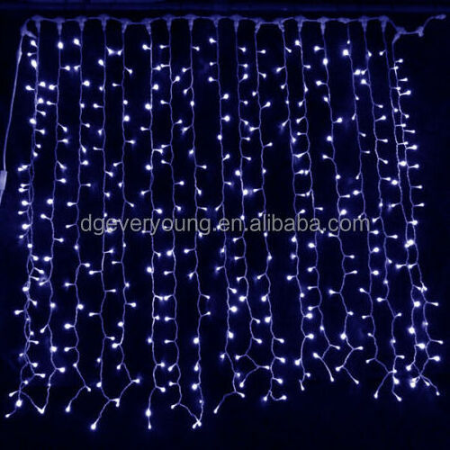 waterproof  IP44  outdoor Christmas LED light  curtain  string transparent PVC wire extendable garland fairy lights