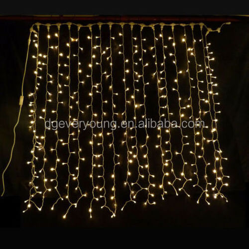 waterproof  IP44  outdoor Christmas LED light  curtain  string transparent PVC wire extendable garland fairy lights