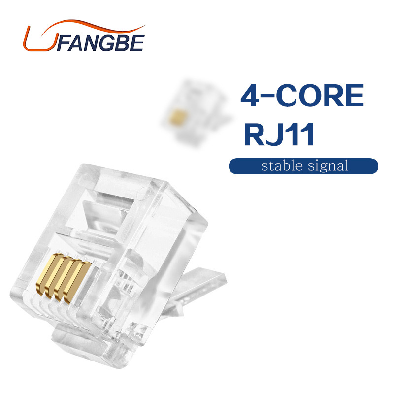 RJ11 RJ12 6P4C 6P6C 3 Ports Telephone Line Splitter Connectors 6P4C male modular plug rj11 connector