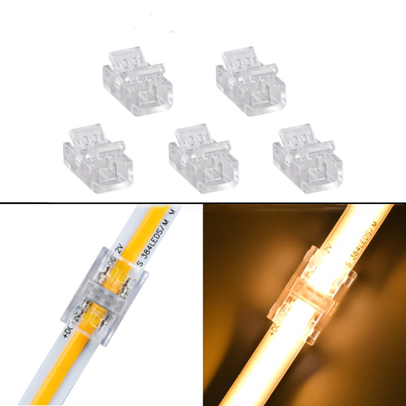 T Shape L shape 2 Pin 8mm 10mm Solderless Screw LED Strip Light Connector for 12V 24V Single Color LED Light Strip