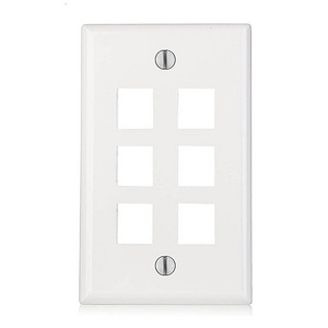 RJ45 Network Dual 6 Port 120 Type Faceplate Outlet Socket Keystone Jack Plate Panel face plate rj45