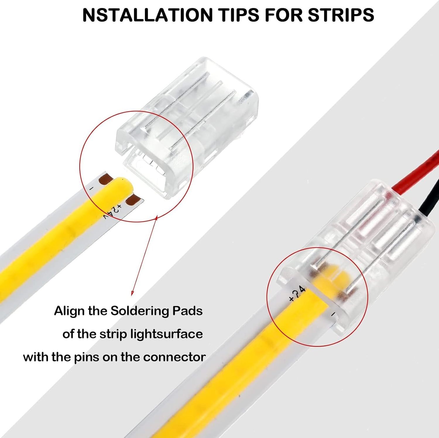 IP20 IP67 Power Cable 8mm 10mm Wire plug adapter Solderless 2 3 4 5 pin led strip light connector For Led