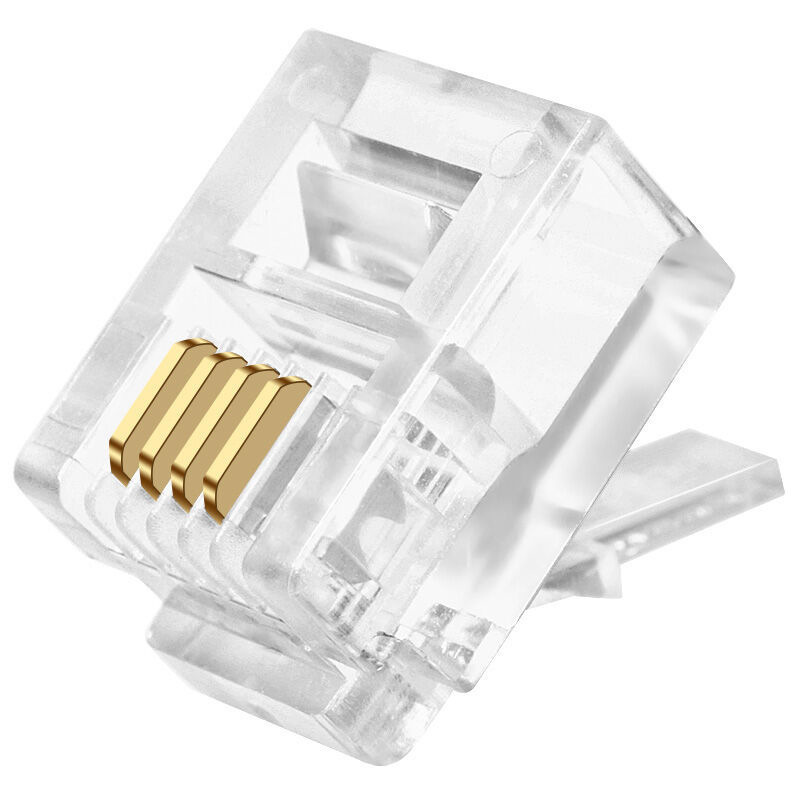 RJ11 RJ12 6P4C 6P6C 3 Ports Telephone Line Splitter Connectors 6P4C male modular plug rj11 connector