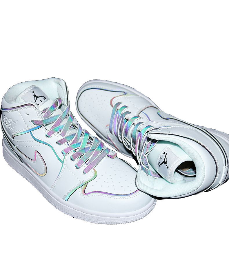 New Holographic Reflective Shoelaces fashion Cool Sneakers Running Shoes fluorescent Laces Kids Adult Unisex Leisure Laces