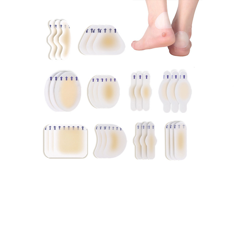 Foot Patches Adhesive Blister Pads Hydrocolloid Heel Liner Pain Relief Plaster Foot Care Gel Heel Protector Shoes Stickers