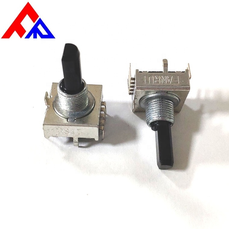 Professional manufacturers wholesale customized plastic shaft 1 pole 2 pole 4 position 5 position rotary switch 17mm