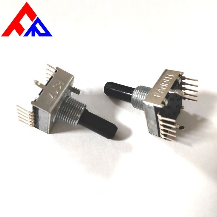 Professional manufacturers wholesale customized plastic shaft 1 pole 2 pole 4 position 5 position rotary switch 17mm